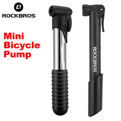 Велосипедна помпа ROCKBROS, преносима 80-100PSI, лесна работа, мини въздушна помпа с високо налягане, велосипедни аксесоари за MTB велосипеди от неръждаема стомана