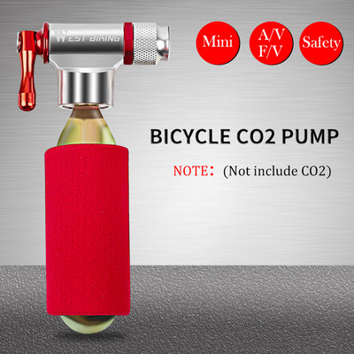 Преносим Pistolet CO2 Мини Велосипед Въздушна помпа Алуминиева сплав MTB шосеен велосипед CO2 Инфлатор Аксесоари за велосипеди