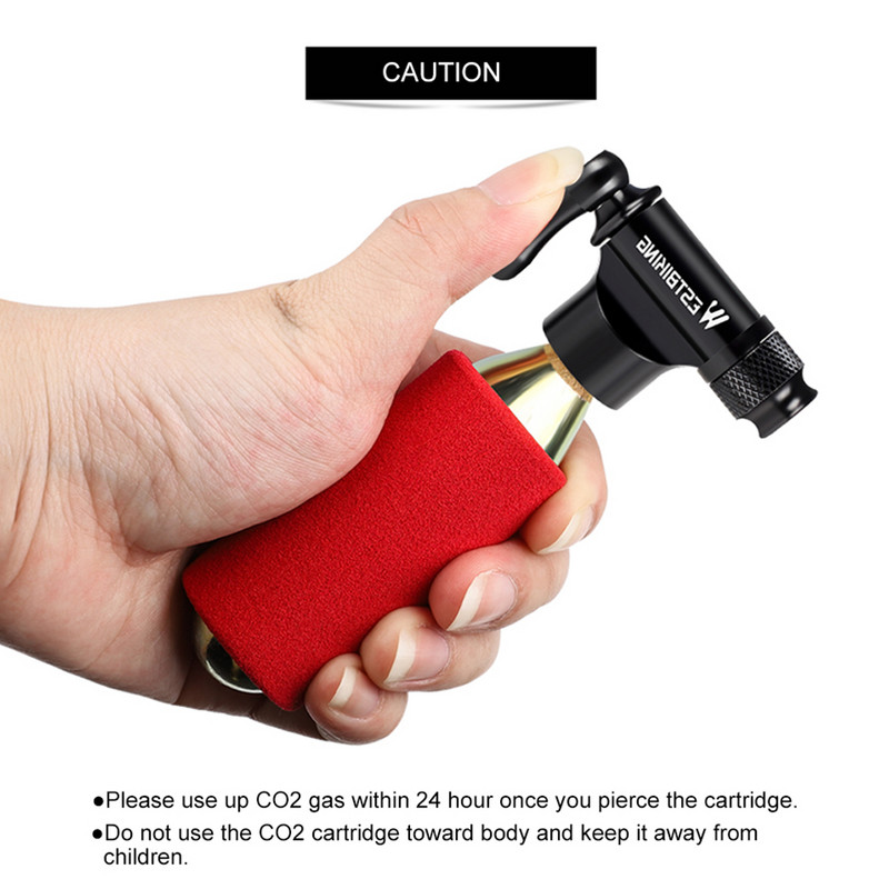 Nešiojami Pistolet CO2 Mini dviračio oro siurblio aliuminio lydinio MTB plento dviračio CO2 pripūtimo dviračių priedai