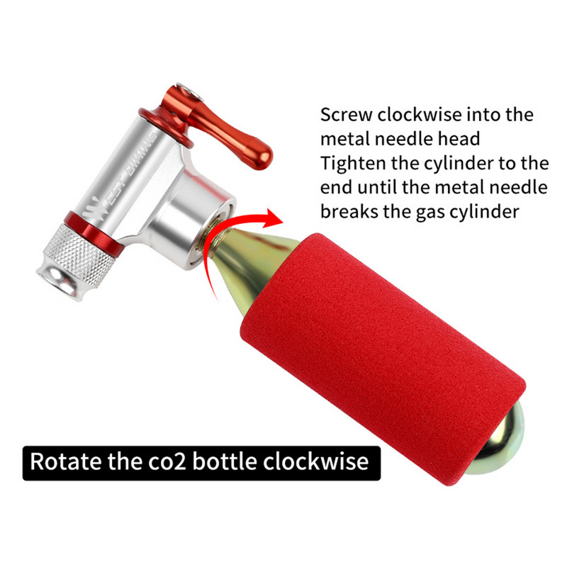 Nešiojami Pistolet CO2 Mini dviračio oro siurblio aliuminio lydinio MTB plento dviračio CO2 pripūtimo dviračių priedai
