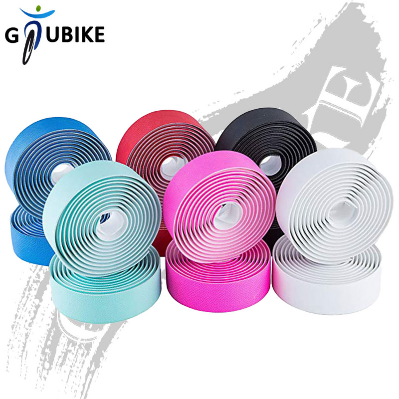 GTUBIKE 1Pair Kerékpár kormányszalag szalagos országúti kerékpár sport parafa markolat csomagoló szalagok rúddugóval Szivacs ívelt fogantyúpántok tartozékok