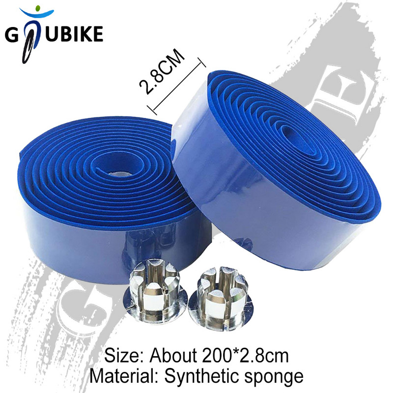 GTUBIKE 1Pair Kerékpár kormányszalag szalagos országúti kerékpár sport parafa markolat csomagoló szalagok rúddugóval Szivacs ívelt fogantyúpántok tartozékok