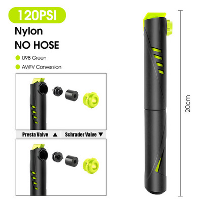WEST BIKING Minirattapump nailonist alumiiniumsulamist Schrader Presta Valve MTB maanteeratta õhupump jalgrattaga käsipalliga rehvipumbad