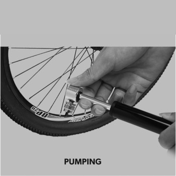 Μίνι αντλία ποδηλάτου Φορητή ελαφριά αντλία ποδηλάτου από κράμα αλουμινίου Αντλία αέρα Mountain Cycling Tire Gas Needle Inflator