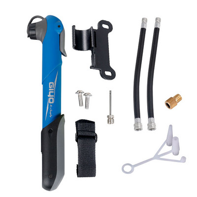 Giyo Compact Cycle Air Inflator Πτυσσόμενη λαβή αντλία ποδηλάτου 120 psi Ποδηλατικό σφαιρικό ελαστικό χειρός ταιριάζει Schrader & Presta GP-42S