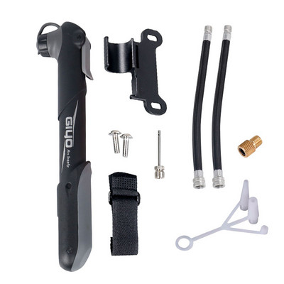 Giyo Compact Cycle Air Inflator Πτυσσόμενη λαβή αντλία ποδηλάτου 120 psi Ποδηλατικό σφαιρικό ελαστικό χειρός ταιριάζει Schrader & Presta GP-42S