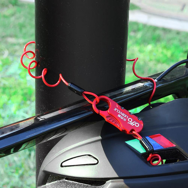 Jelszavas Kerékpárzárak Lopásgátló Rozsdamentes, Nagy szilárdságú Kombináció 3 Számkód Kerékpárzár Kerékpártartozékok