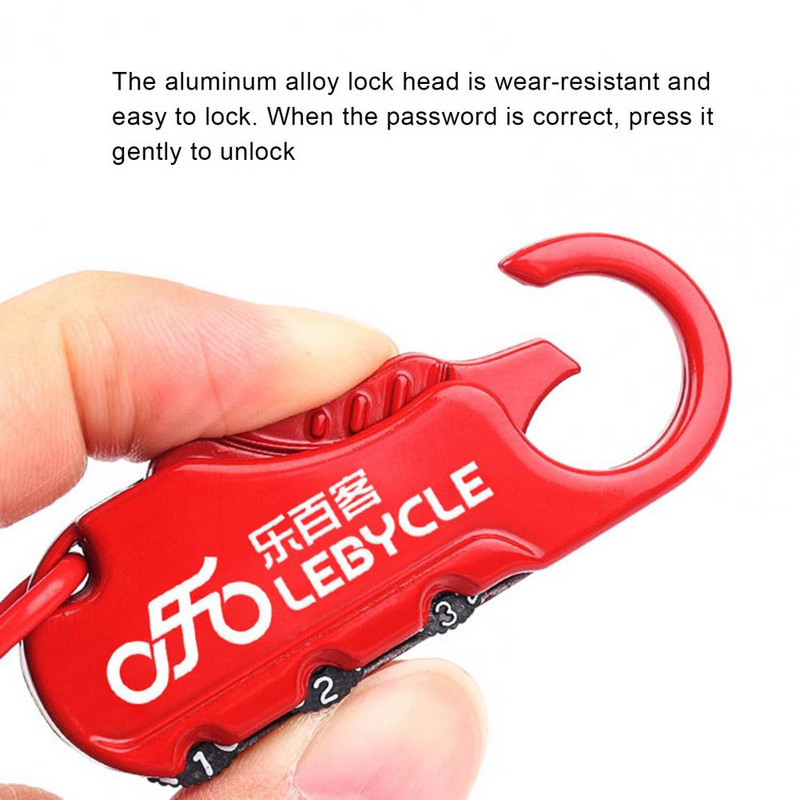 Jelszavas Kerékpárzárak Lopásgátló Rozsdamentes, Nagy szilárdságú Kombináció 3 Számkód Kerékpárzár Kerékpártartozékok