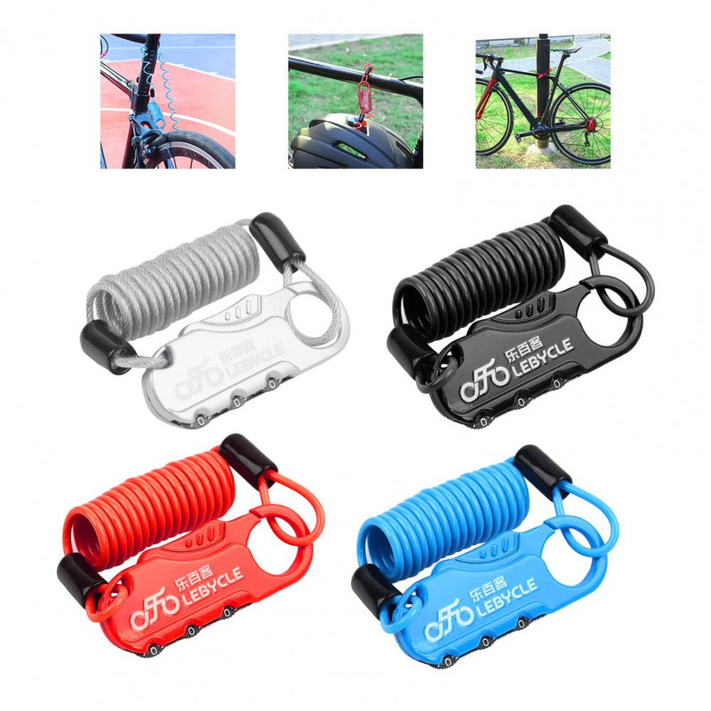 Jelszavas Kerékpárzárak Lopásgátló Rozsdamentes, Nagy szilárdságú Kombináció 3 Számkód Kerékpárzár Kerékpártartozékok