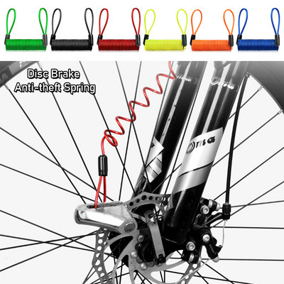 1.2M предпазна дискова спирачка против кражба Напомняне за сигурност Мотоциклетна аларма Удебелен пружинен кабел Каска Тел Заключване на велосипед Въже Инструмент за велосипед