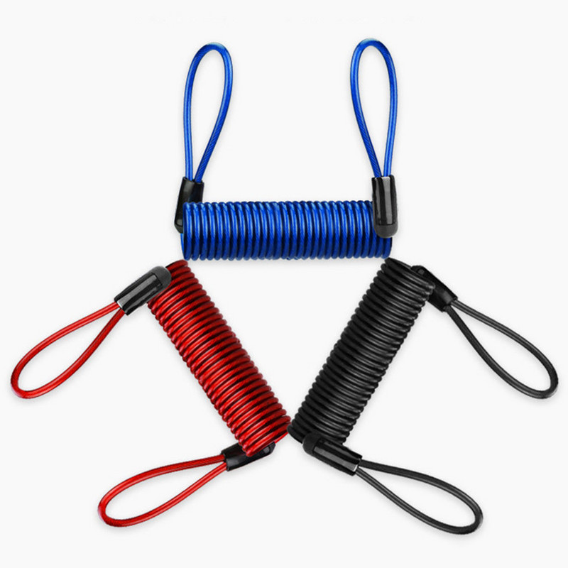 1,2M ketaspidur vargusvastane turvameeldetuletus mootorratta alarm, julge vedrukaabli kiiver traat jalgratta lukustus köis jalgratta tööriist