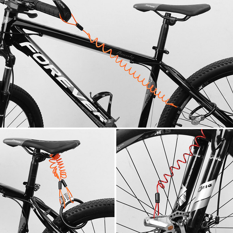 1,2M ketaspidur vargusvastane turvameeldetuletus mootorratta alarm, julge vedrukaabli kiiver traat jalgratta lukustus köis jalgratta tööriist