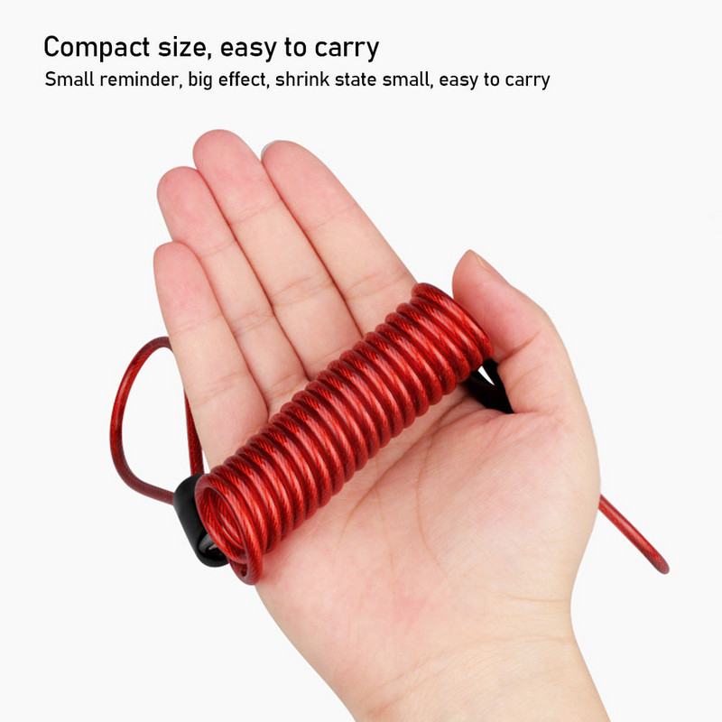 1,2M ketaspidur vargusvastane turvameeldetuletus mootorratta alarm, julge vedrukaabli kiiver traat jalgratta lukustus köis jalgratta tööriist