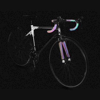 Лента за велосипедни щанги Шосейни велосипеди Светлоотразяващи ивици на кормилото Светлоотразяващи цветни MTB PU кожена лента за захващане на вилицата на велосипеда