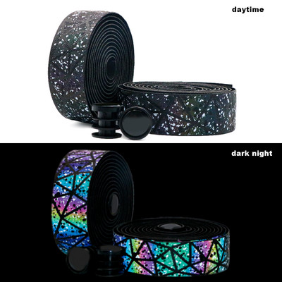 Ποδηλασία Απόσβεση Αντικραδασμικό Περιτύλιγμα EVA PU Ποδήλατο Άνετο Rainbow Bar Ζώνη Cork Road Bike Refleks Tape τιμόνι