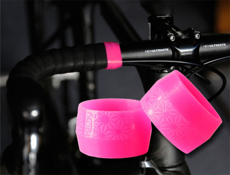 Richy Road Husă de bandă pentru ghidon de bicicletă EIEIO Manșon confortabil din silicon anti-alunecare Inel de fixare Accesorii pentru biciclete