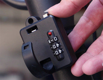 Сгъваема ключалка за кормилото на велосипед 3-цифрен код Заключване за каска IAMOK Брави с парола против кражба Аксесоари за велосипеди
