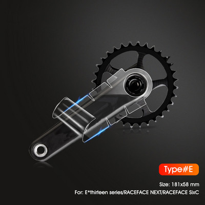 3 lapų kalnų dviračių švaistiklio apsauginė plėvelė, anglies pluošto, universali apsauga nuo susidūrimo MTB švaistiklio skaidrių lipdukų apsauga