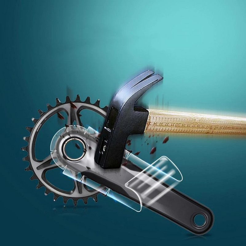 3 lapų kalnų dviračių švaistiklio apsauginė plėvelė, anglies pluošto, universali apsauga nuo susidūrimo MTB švaistiklio skaidrių lipdukų apsauga