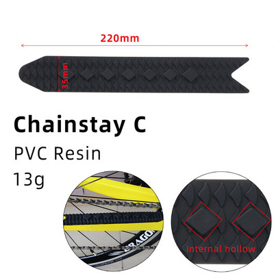 KOCEVLO dviračių grandinės lipdukas nuo įbrėžimų MTB / plento dviračių neslystantis lipdukas, apsaugantis nuo rėmo apsaugos