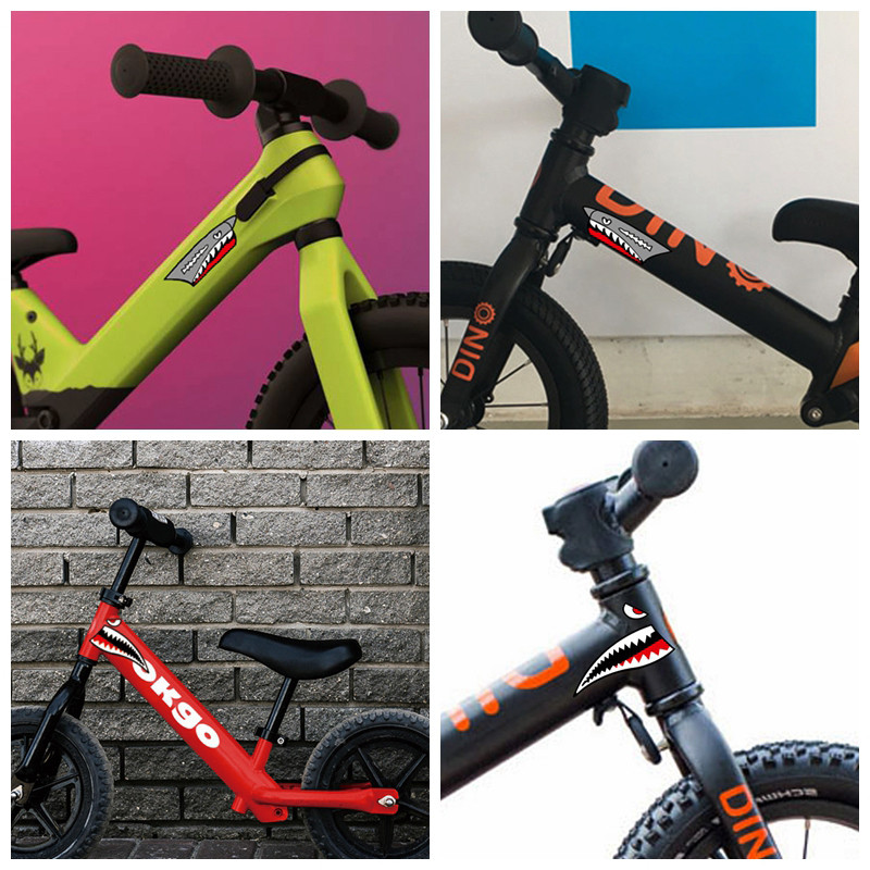 1készlet Kerékpárkeret díszítő matrica Cápafejcső matrica MTB kerékpár fix fogaskerék matrica Kerékpáros tartozékok