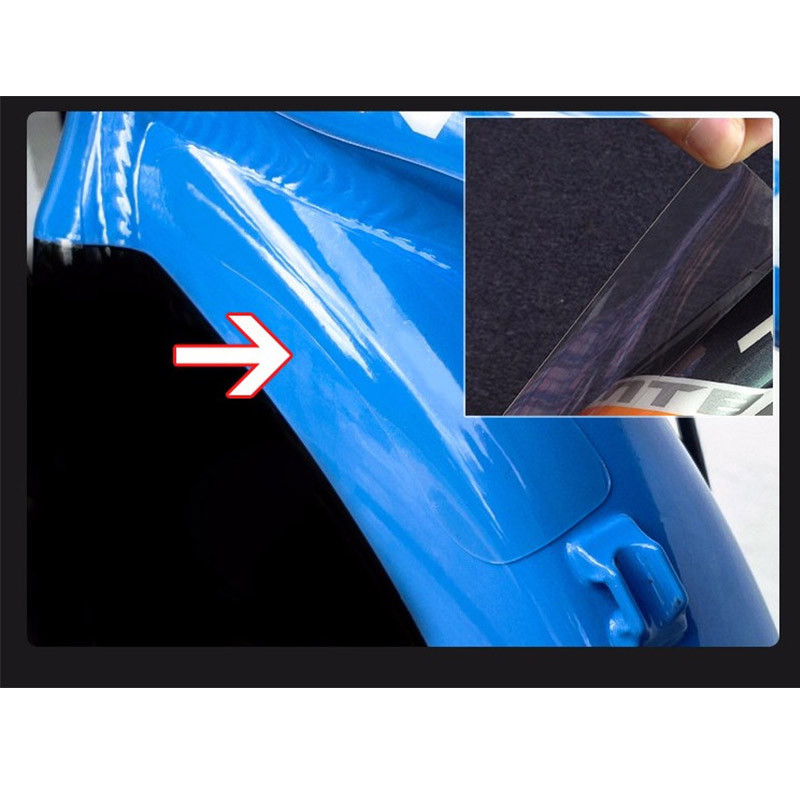 AOSTIRMOTOR 10cmx200cm országúti kerékpár Mtb karbon villaburkolat védő felszerelés kerékpár vázfesték súrlódásgátló film kerékpár matrica