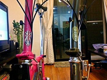 3-цветна сгъваема метална тръба за главата на велосипеда, украса на тръбата на седалката за стикер Brompton, малко колело, птиче