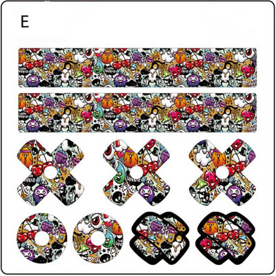 1Σετ αυτοκόλλητα διακόσμησης ποδηλάτου Μπροστινό πιρούνι Καπάκια σωλήνα κάλυμμα δρόμου MTB Αυτοκόλλητο ακροφύσιο αέρα Αυτοκόλλητο γρατσουνιές επισκευή Επικόλληση