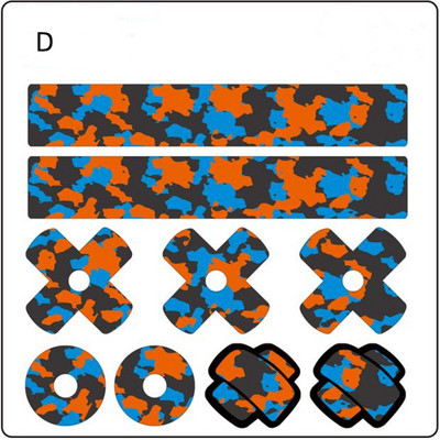 1Σετ αυτοκόλλητα διακόσμησης ποδηλάτου Μπροστινό πιρούνι Καπάκια σωλήνα κάλυμμα δρόμου MTB Αυτοκόλλητο ακροφύσιο αέρα Αυτοκόλλητο γρατσουνιές επισκευή Επικόλληση