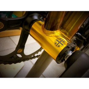 Alumíniumötvözet vázvédő matrica bromptonhoz Összecsukható kerékpármatrica Kerékpár alsó konzolvédő Tartozékok Carbon