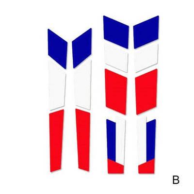 1 készlet Kerékpár első villa matrica hegyi országúti kerékpár három színű dekoratív hátsó villa matrica keretmatrica