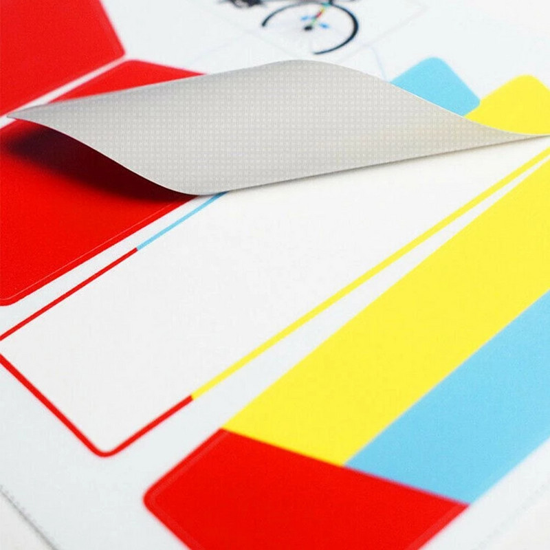 1 készlet Kerékpár első villa matrica hegyi országúti kerékpár három színű dekoratív hátsó villa matrica keretmatrica