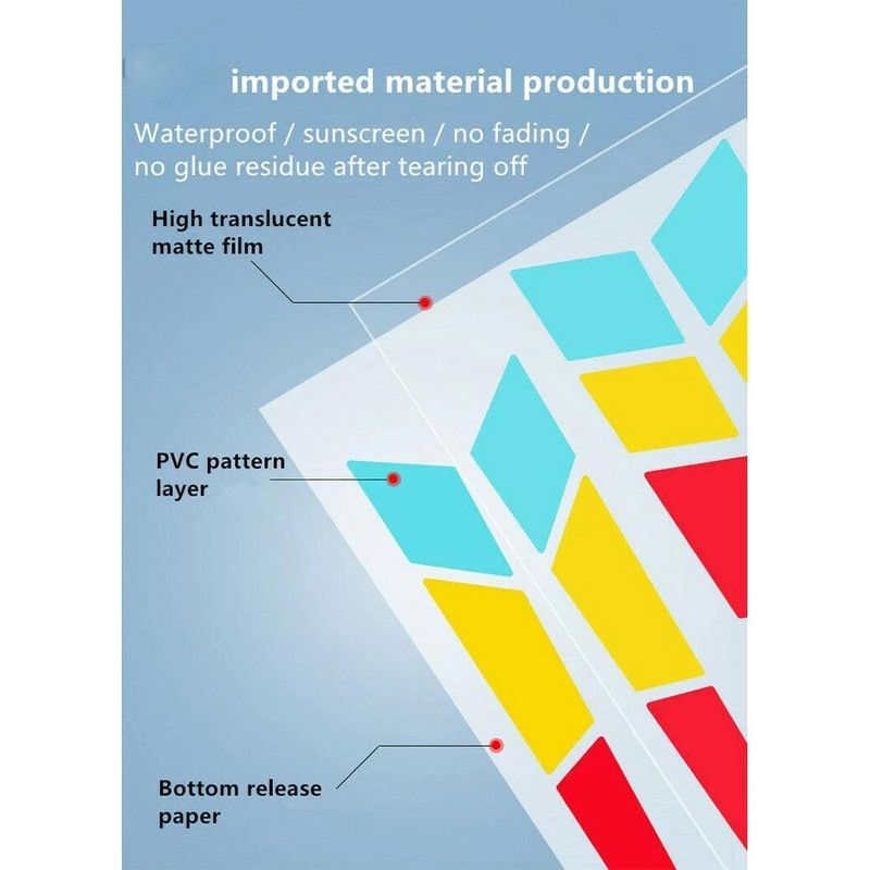 1 készlet Kerékpár első villa matrica hegyi országúti kerékpár három színű dekoratív hátsó villa matrica keretmatrica