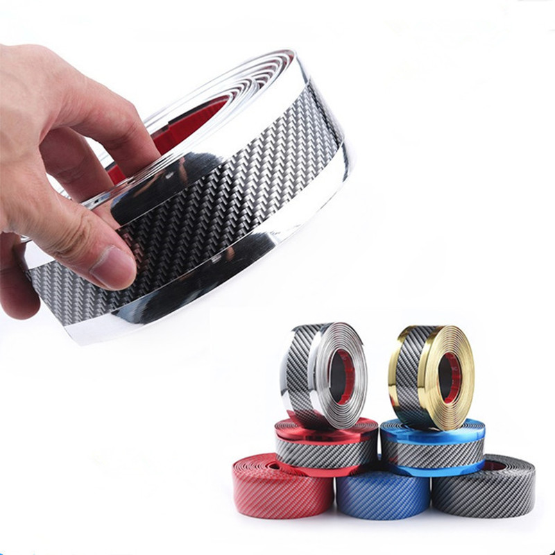 3CM/5CM jalgrataste autokleebised Punane sinine hõbedane äär süsinikkiust kriimustusvastane raami kaitsekile MTB maanteeratta stiilitarvikud