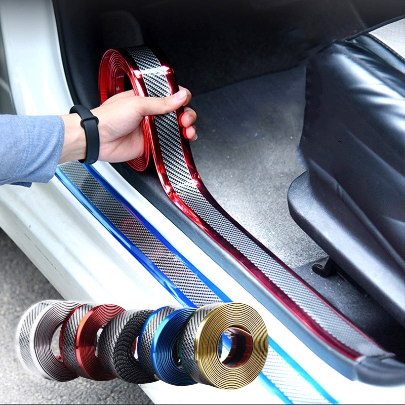 3CM/5CM jalgrataste autokleebised Punane sinine hõbedane äär süsinikkiust kriimustusvastane raami kaitsekile MTB maanteeratta stiilitarvikud