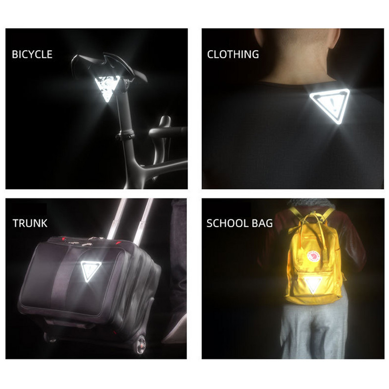 Jalgratta helkurkleebised Fluorestseeriv helkurteip MTB jalgratta kleeplint Ööohutuse hoiatusmärgi kleebiste tarvikud