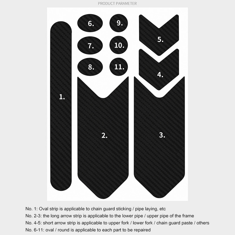 Mountain Bike Rezistent la zgârieturi Protector pentru cadru Autocolant detașabil Husă de protecție pentru biciclete de drum Accesorii pentru biciclete