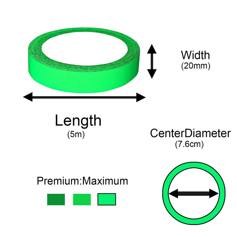 Jalgrattarehvi helendav helkurkleebis luminofoorteip märgistuslint Reastar fosforiteip