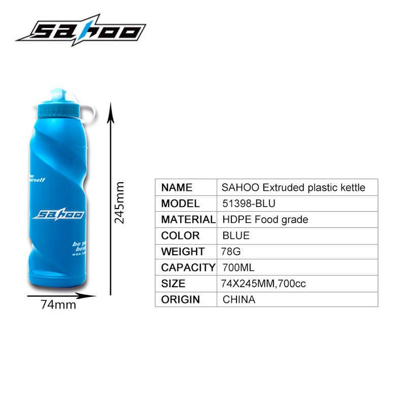 SAHOO Outdoor Sport 700 ml jalgratas Pehmest plastikust joogipudel Jalgratta veekeetja Käsipressi Joogimatka Matkakomplekt