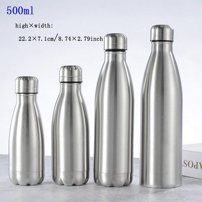Φορητό μπουκάλι νερού από ανοξείδωτο ατσάλι 500/1000ml, χωρίς BPA, πόσιμο νερό, γυμναστήριο, ποτό, ποτό για παιδιά, σχολικά δώρα