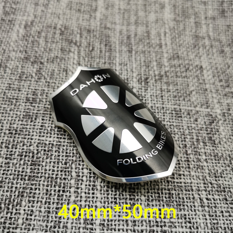 Jalgrattalogo kaunistuskleebis Märgipea toru logo tarvikud Veekindlad alumiiniumsulamist märgikleebised Dahoni kleebised