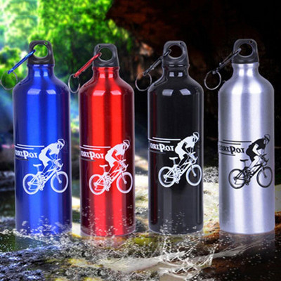 750 ml Sporturi portabile în aer liber Ciclism Drumeții Camping Din aliaj de aluminiu Capac rezistent la scurgeri Cantina de gimnastică Tumbler Sticlă de apă cu capac