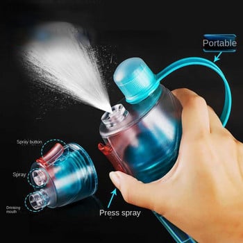 1PCS 400/600Ml συμπαγές πλαστικό σπρέι Cool Summer Sport Bottle Water Portable Climbing Outdoor Bike Spray Sports Water