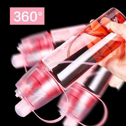 1 db 400/600 ml-es szilárd műanyag spray Cool nyári sport vizes palack hordozható hegymászó kültéri kerékpár spray sport vizes palack