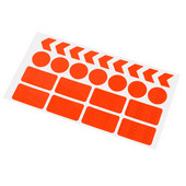 1 lapos fényvisszaverő matrica Kreatív fluoreszkáló narancssárga kerékpármatrica Dekoratív matrica kerékpármatrica szabadtéri éjszakára