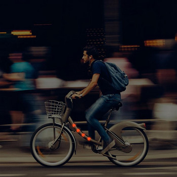 Ανακλαστικό αυτοκόλλητο 1 φύλλου Δημιουργικό φωσφορίζον πορτοκαλί αυτοκόλλητο ποδηλάτου Διακοσμητικό αυτοκόλλητο αυτοκόλλητο ποδηλάτου για υπαίθρια νύχτα