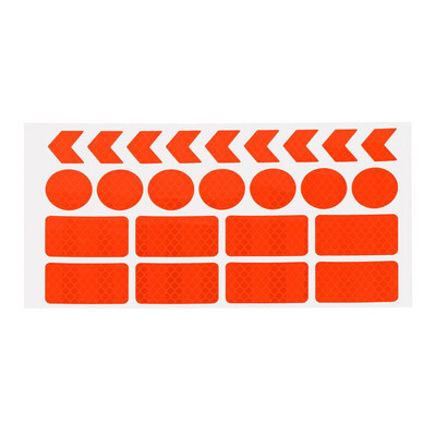 1 lapos fényvisszaverő matrica Kreatív fluoreszkáló narancssárga kerékpármatrica Dekoratív matrica kerékpármatrica szabadtéri éjszakára