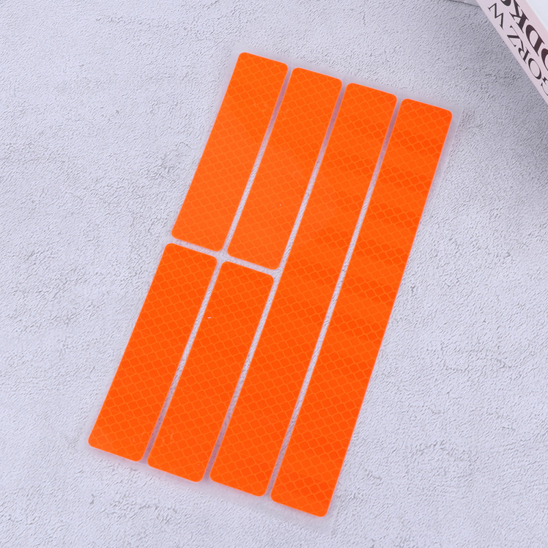 1 lapos fényvisszaverő matrica Kreatív fluoreszkáló narancssárga kerékpármatrica Dekoratív matrica kerékpármatrica szabadtéri éjszakára
