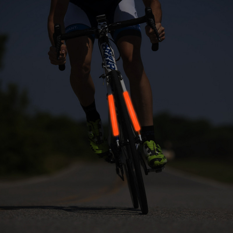 1 lapos fényvisszaverő matrica Kreatív fluoreszkáló narancssárga kerékpármatrica Dekoratív matrica kerékpármatrica szabadtéri éjszakára