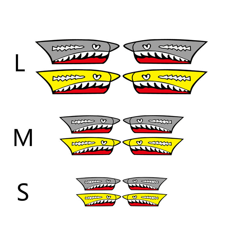 1 db Shark hegyikerékpár váz matrica fix fogaskerék váz matrica kerékpár villa váz Kerékpáros kiegészítők